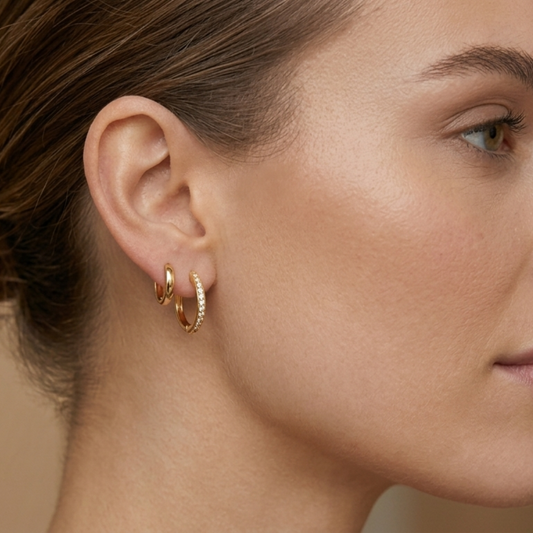 Hoop Earrings 18K Gold Plated